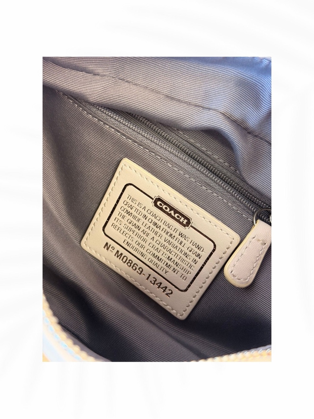 Coach Soft Cream Hobo Shoulder Bag - Picture 4 of 7